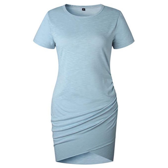 Women's Short Sleeve Bodycon Mini Dress - Picture 5 of 6